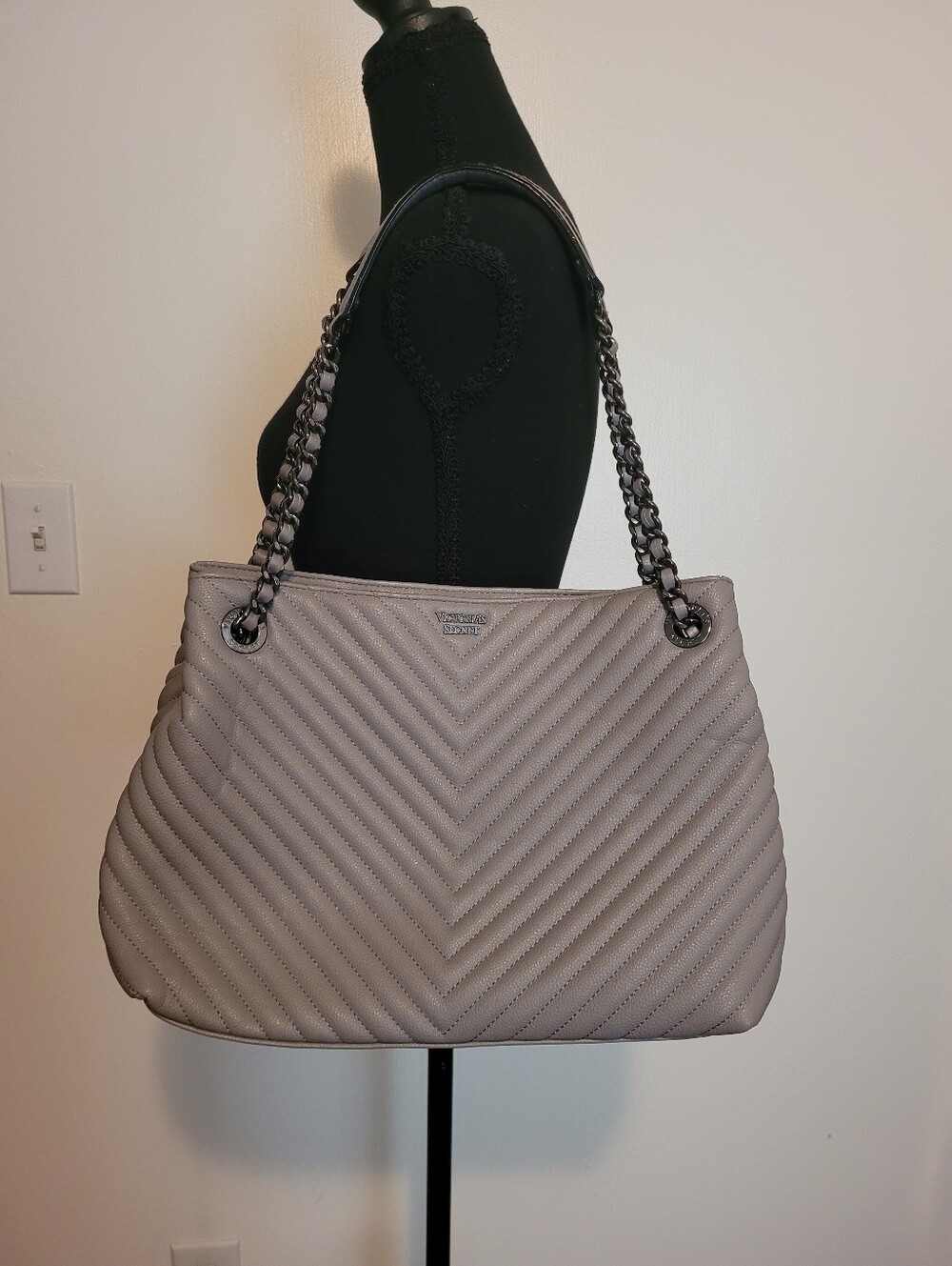 Gray Quilted Shoulder Bag by Victoria's Secret